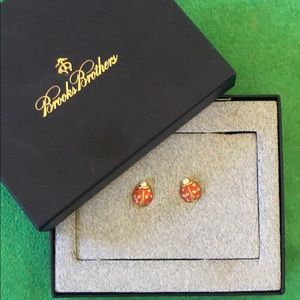 Ladybug post earrings